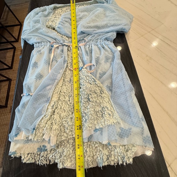 Light Blue Tie-Front Robe - Picture 6 of 8